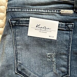 KanCan Women's Distressed Gray Jeans